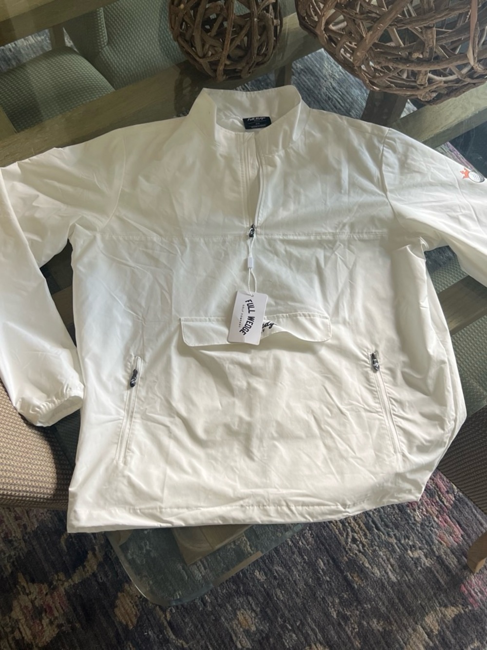 Brand New Full Wedge White Windbreaker